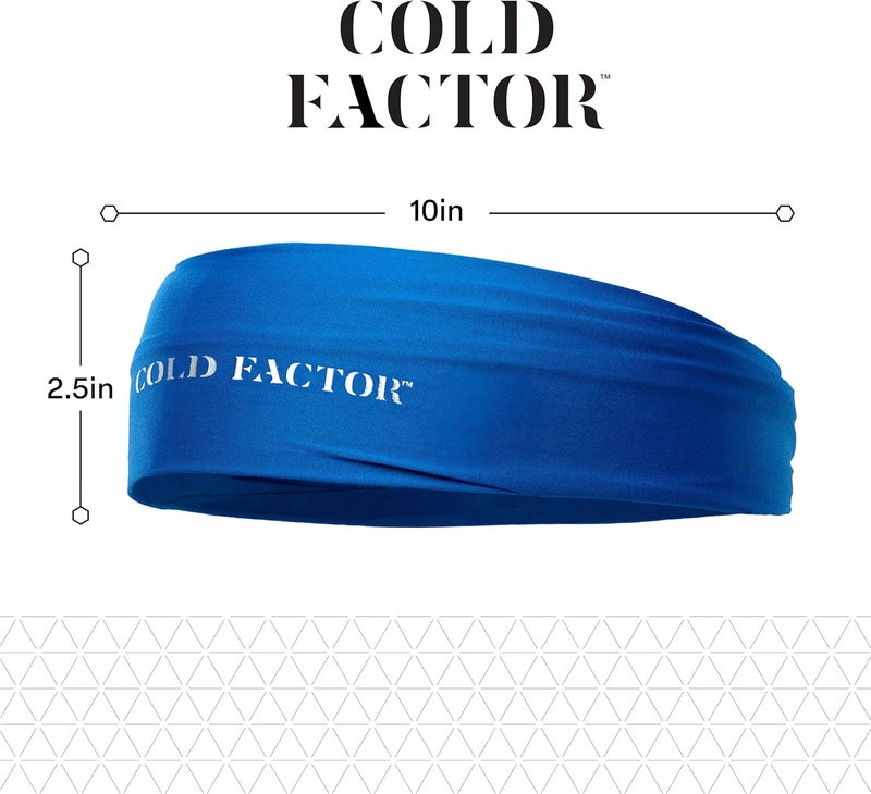 COLD FACTOR Cooling Headband for Women and Men – UPF 50+ Advanced Evaporative Comfort, Instant Cooling Sweatband for Outdoor Sports, Fitness, Yoga, Hiking, Running, and Workout – 3 Pack - Image 3